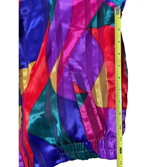 American Designer Styles ADS Womens Reversible Full Zip Bomber Jacket Size Small - Picture 16 of 16